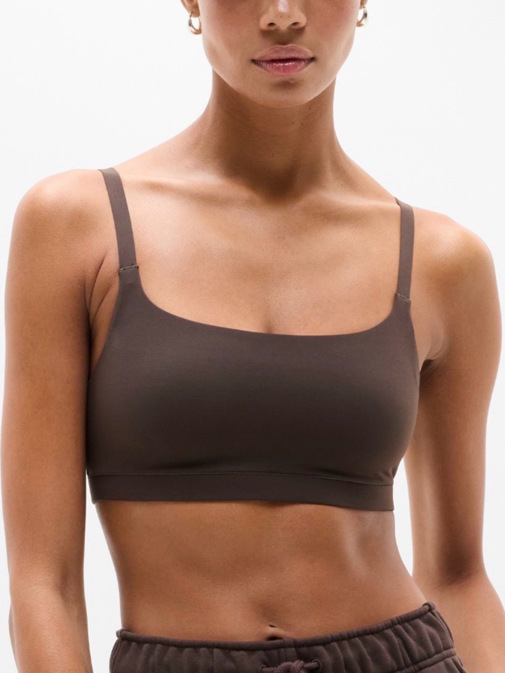 Athleta VitaForm Scoop Bralette D/DD Truffle Brown Women’s Size Large NWT
